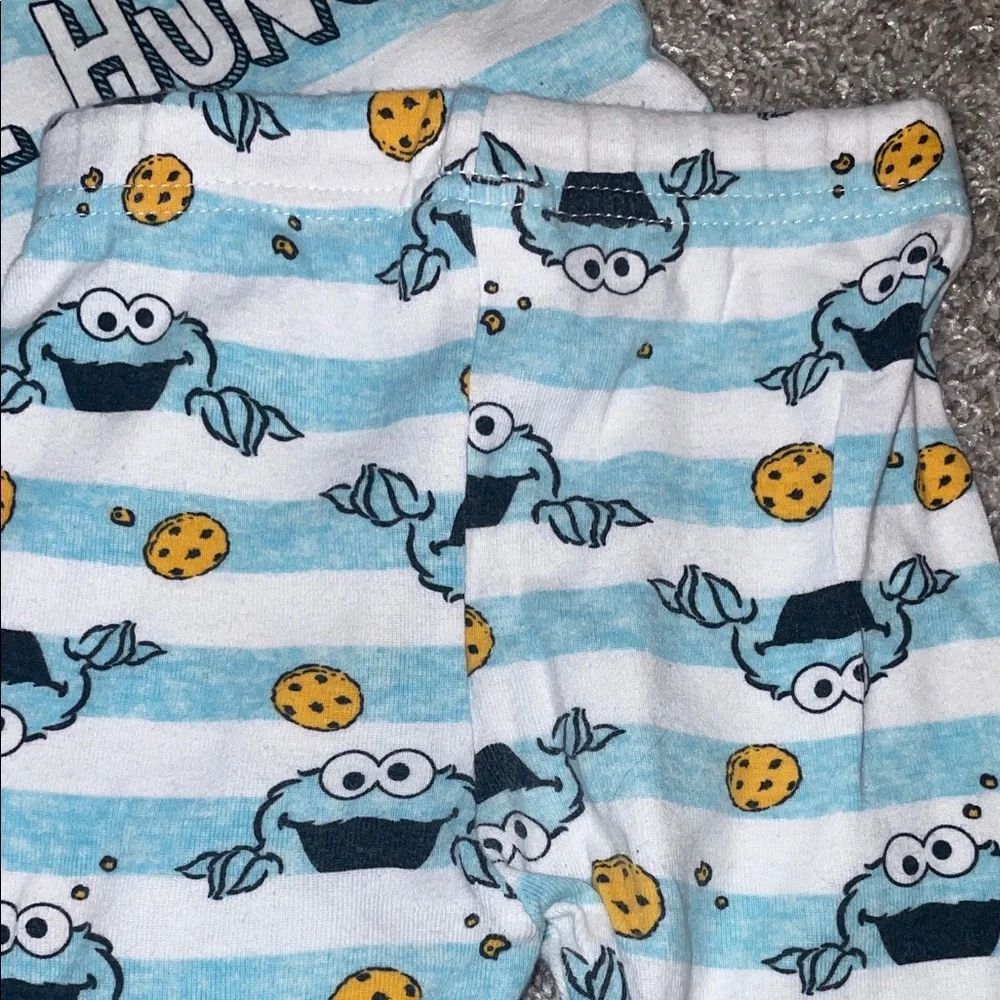 Sesame Street Cookie Monster Pajama Set Size 18 Montjs